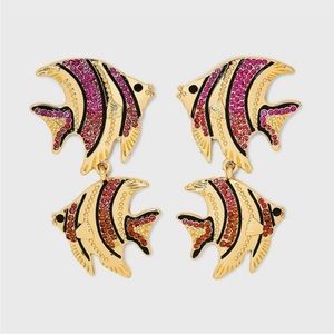 Sugarfix by BaubleBar School's Out fish earrings, new